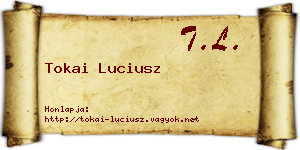 Tokai Luciusz névjegykártya